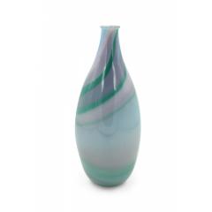 Green Purple and Blue Tapered Art Glass Vase - 4720807
