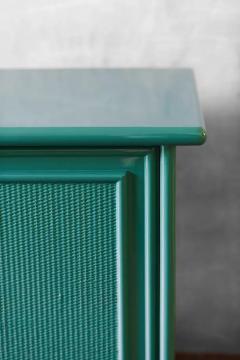 Green Sideboard With Brass Details Lacquered Series - 3670561