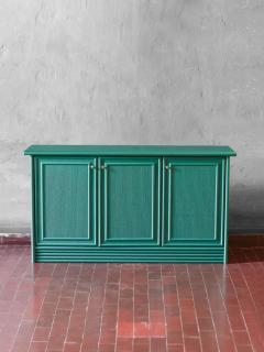 Green Sideboard With Brass Details Lacquered Series - 3670564