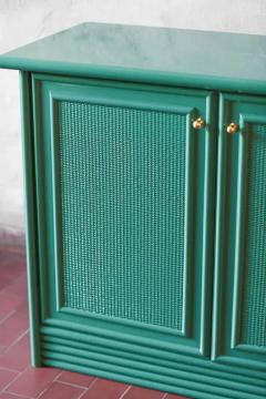 Green Sideboard With Brass Details Lacquered Series - 3670585