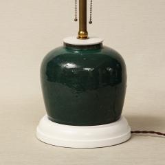 Green Stoneware Jar Table Lamp - 3465259