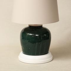 Green Stoneware Jar Table Lamp - 3465260