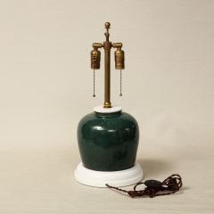 Green Stoneware Jar Table Lamp - 3465264