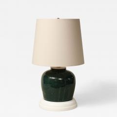 Green Stoneware Jar Table Lamp - 3467110