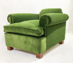Green Velvet Club Armchair 1940s - 3444907