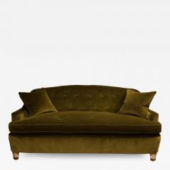 Green Velvet Settee - 3527354