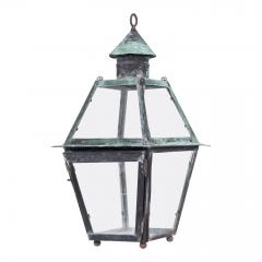 Green Verdigris French Copper Lantern - 4476520