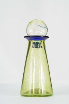 Green and Blue Tinted Glass Decanter - 4675645