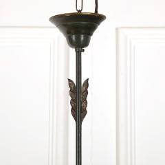 Green and Red Oxide Painted Chandelier - 3632571
