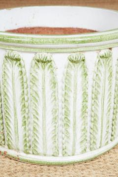 Green and White Fern Leaf Planter - 3918891