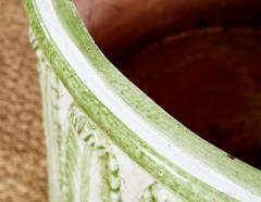 Green and White Fern Leaf Planter - 3918892