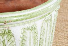 Green and White Fern Leaf Planter - 3918894