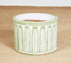 Green and White Fern Leaf Planter - 3918903