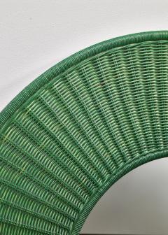 Green cane wall mirror - 4303683