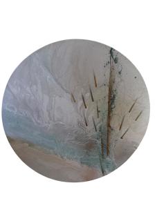 Greg Copeland LARGE SCALE POST MODERN ROUND ABSTRACT PAINTING ON CANVAS BY GREG COPELAND - 4466705