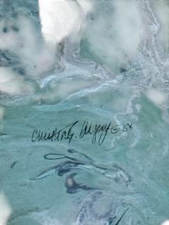 Greg Copeland LARGE SCALE POST MODERN ROUND ABSTRACT PAINTING ON CANVAS BY GREG COPELAND - 4466707