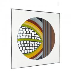 Greg Copeland Mid Century Abstract Circular Framed Mirror Wall Art - 2569241