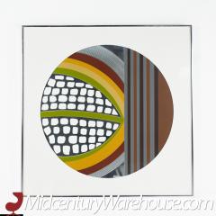 Greg Copeland Mid Century Abstract Circular Framed Mirror Wall Art - 2569243