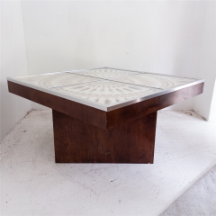 Greg Copeland RARE MODERNIST REVOLVING ARTWORK TABLETOP COFFEE TABLE BY GREG COPELAND - 4405319