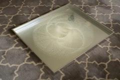 Greg Copeland Vintage Greg Copeland Lace Texture Glass Aluminum Infinity Mirror Signed - 3862592