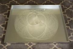 Greg Copeland Vintage Greg Copeland Lace Texture Glass Aluminum Infinity Mirror Signed - 3862593