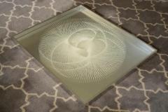 Greg Copeland Vintage Greg Copeland Lace Texture Glass Aluminum Infinity Mirror Signed - 3862594