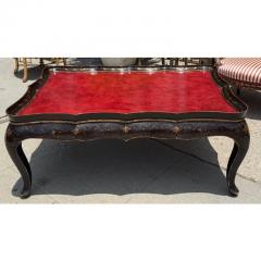 Gregorius Pineo Gregorius Pineo Chinoiserie Coffee Cocktail Table W Red Leather Top - 4206391