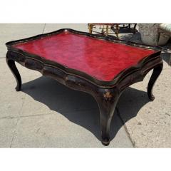 Gregorius Pineo Gregorius Pineo Chinoiserie Coffee Cocktail Table W Red Leather Top - 4206392