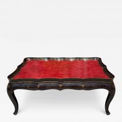 Gregorius Pineo Gregorius Pineo Chinoiserie Coffee Cocktail Table W Red Leather Top - 4207980