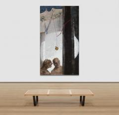 Gregory Kitterle Eris at Play Trompe loeil Figurative Painting Made With Plaster on Canvas - 3816841