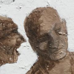 Gregory Kitterle Eris at Play Trompe loeil Figurative Painting Made With Plaster on Canvas - 3816843