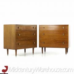 Greta Grossman for Glenn of California Mid Century Walnut 3 Drawer Chest Pair - 3687807