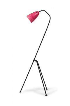Greta Magnusson Grossman Greta Grossman Mid Century American Grasshopper Red Floor Lamp - 4273814