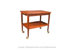 Grete Jalk Danish Modern Expandable Rosewood Bar Cart Grete Jalk for Poul Jeppesen - 3000111