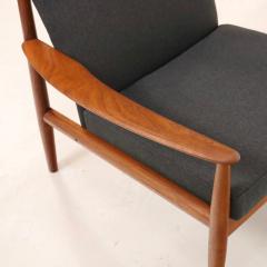 Grete Jalk Distinctive Scandinavian Modern Tall Back Teak Armchair Designed by Grete Jalk - 2986386