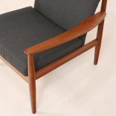 Grete Jalk Distinctive Scandinavian Modern Tall Back Teak Armchair Designed by Grete Jalk - 2986387