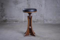 Grete Jalk GRETE JALK BLACK LEATHER STOOL - 3773289