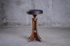 Grete Jalk GRETE JALK BLACK LEATHER STOOL - 3773290