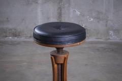 Grete Jalk GRETE JALK BLACK LEATHER STOOL - 3773293