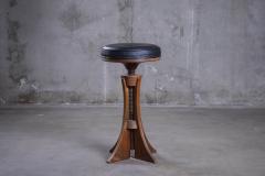 Grete Jalk GRETE JALK BLACK LEATHER STOOL - 3773309