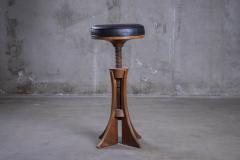 Grete Jalk GRETE JALK BLACK LEATHER STOOL - 3773310