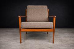 Grete Jalk Grete Jalk Armchair in Caviuna Mushroom Brown Boucl Rino Levi Brazil 1960s - 4526618