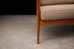 Grete Jalk Grete Jalk Armchair in Caviuna Mushroom Brown Boucl Rino Levi Brazil 1960s - 4526623