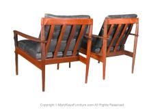 Grete Jalk Grete Jalk Danish Model 56 1960 s Pair Rosewood Lounge Chairs - 2978082