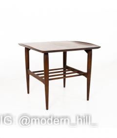 Grete Jalk Grete Jalk Style Bassett Mid Century Danish Curved Edge Walnut Side End Tables - 1818190