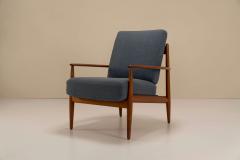 Grete Jalk Pair of Grete Jalk Model 118 armchairs in Teak for France Daverkosen 1950s - 2947786
