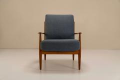 Grete Jalk Pair of Grete Jalk Model 118 armchairs in Teak for France Daverkosen 1950s - 2947794