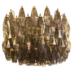 Grey Poliedri Murano Glass Chandeliers Carlo Scarpa Style - 4610325