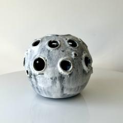 Grey and White Moonvase with Decorative Openings by Aram C  - 4576358