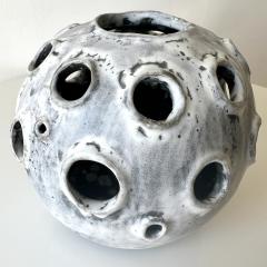 Grey and White Moonvase with Decorative Openings by Aram C  - 4576362